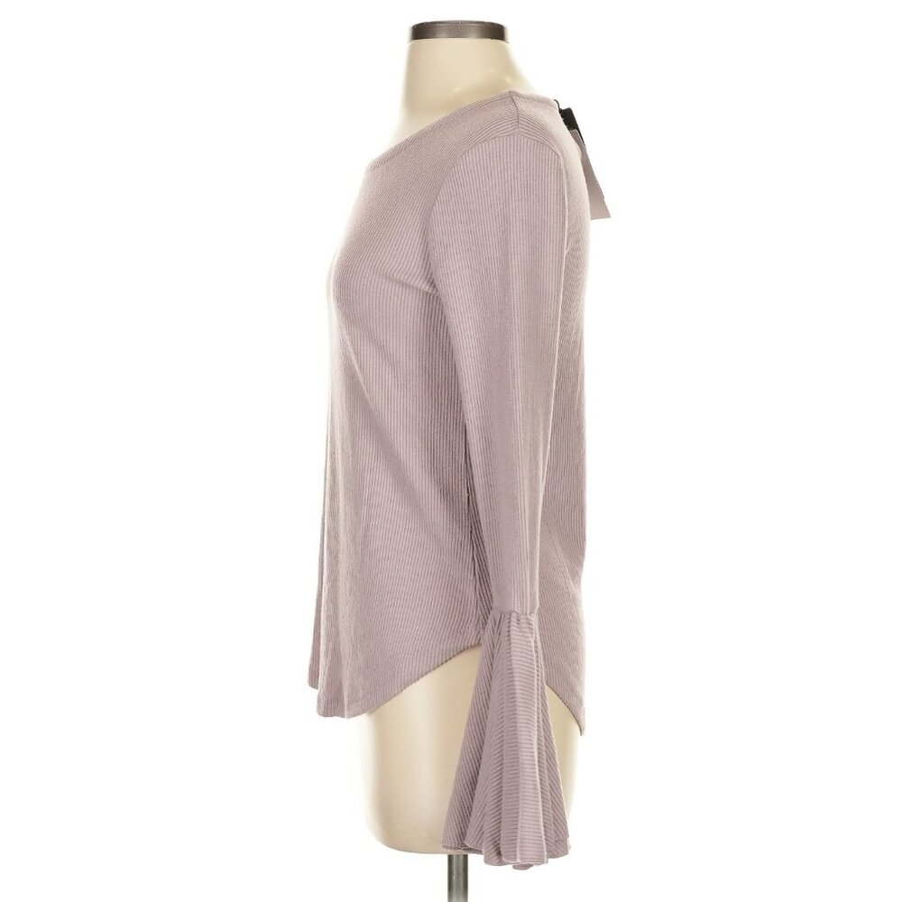 NWT Chaser Pink Casual Relaxed Fit Soft Raglan Bell Sleeve Ribbed Knit Top - Picture 2 of 6
